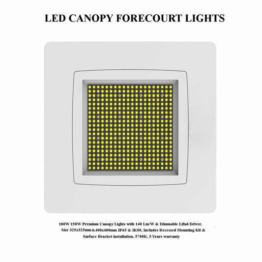 L.E.D. Canopy Lights for Garage and Forecourts